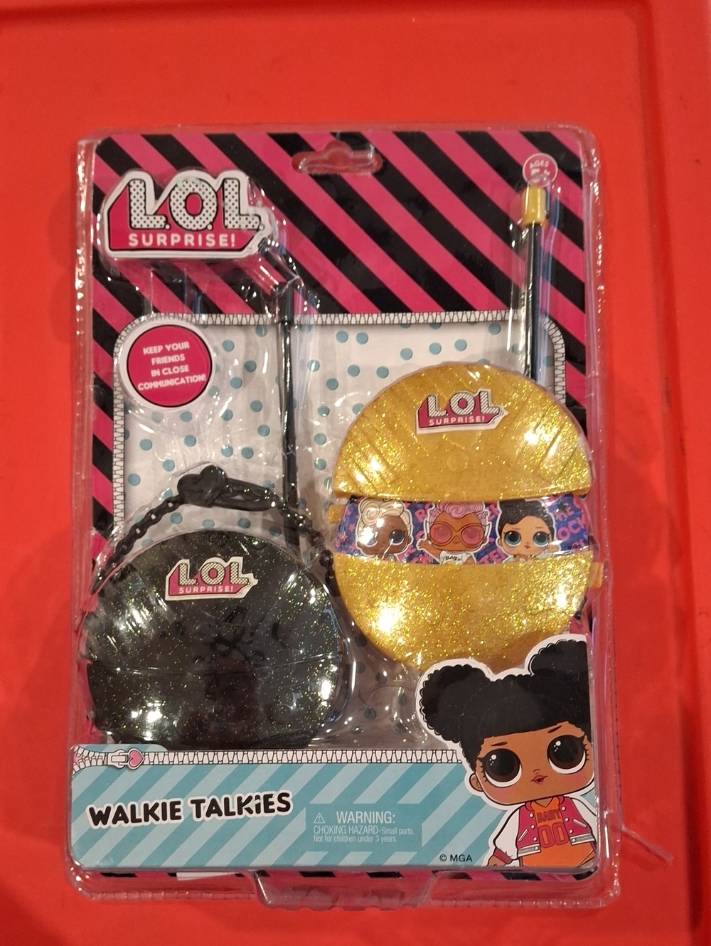 L.O.L. Surprise! Walkie Talkies - Gold Glitter & Black. New